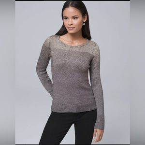 White House Black Market Metallic-Ombre Sweater Size XXS
